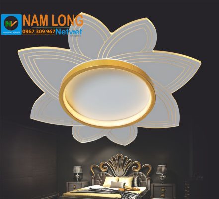 đèn mâm ốp trần NC590 hiện đại LED 3 chế độ