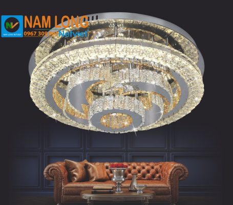 Đèn mâm ốp trần pha lê NC802 LED 120W