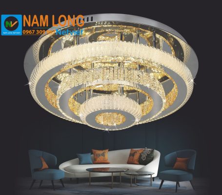 Đèn mâm ốp trần pha lê NC823 LED 120W