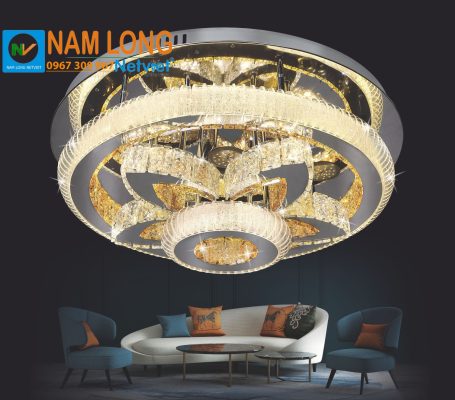 Đèn mâm ốp trần pha lê NC810 LED 120W