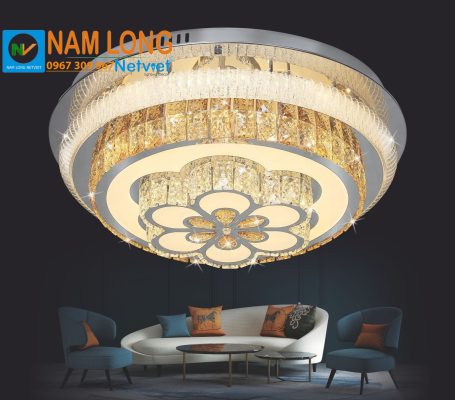 Đèn mâm ốp trần pha lê NC837 LED 120W