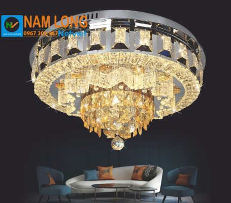Đèn mâm ốp trần pha lê NC816 LED 120W