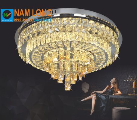 Đèn mâm ốp trần pha lê NC6001 LED 120W