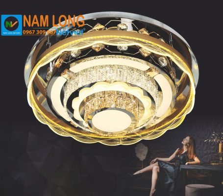 Đèn mâm ốp trần pha lê NC037 LED 120W