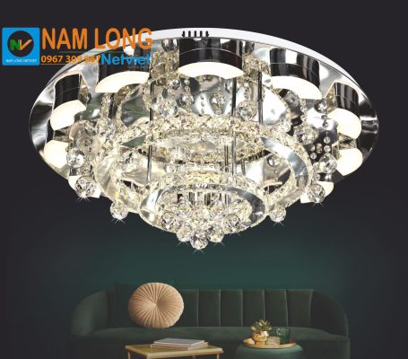 Đèn mâm ốp trần NC6654B pha lê cao cấp
