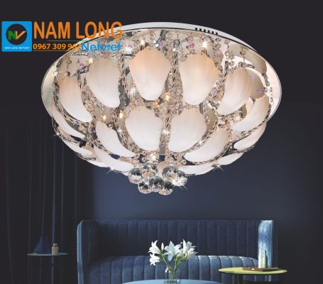 Đèn mâm ốp trần pha lê cao cấp NC7604B