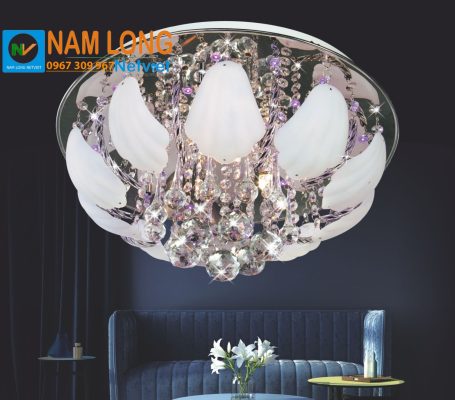 Đèn mâm ốp trần pha lê NC7604A