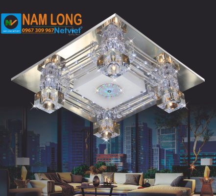 đèn mâm ốp trần NC812A pha lê cao cấp