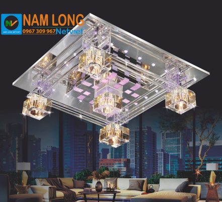 đèn mâm ốp trần NC6023B pha lê cao cấp