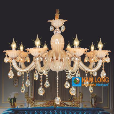 Đèn chùm pha lê nến NC2101/8 cao cấp 8 bóng