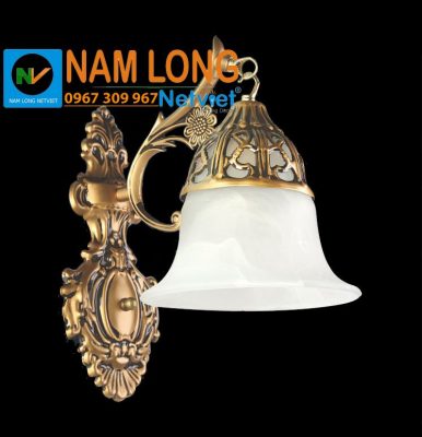 Đèn vách tường cổ điển NV080/1 chụp thủy tinh