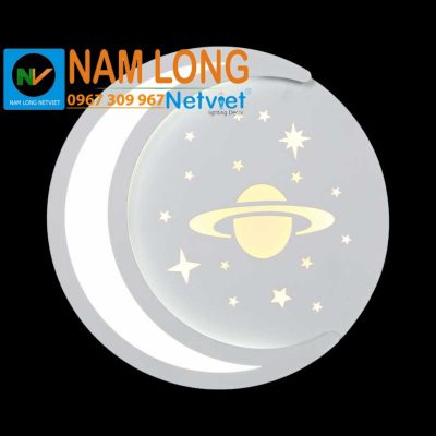 Đèn vách tường LED NV535 24W hình tròn họa tiết hành tinh và ngôi sao trang trí cầu thang phòng ngủ