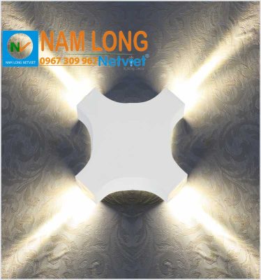 Đèn vách tường LED cầu thang NV564 20W màu trắng ánh sáng vàng hắt bốn hướng NamLong NetViet
