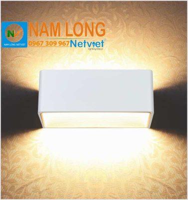 Đèn vách tường LED cầu thang NV585 12W màu trắng ánh sáng vàng hắt lên xuống NamLong NetViet