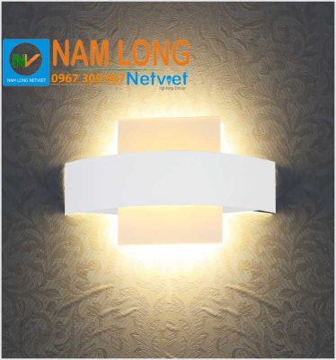 Đèn vách tường LED cầu thang NV587 12W màu trắng ánh sáng vàng thiết kế hình học hiện đại NamLong NetViet