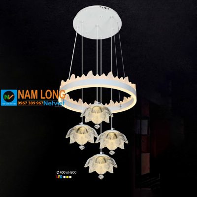 Đèn thả LED phòng ăn NB616/4 hình hoa sen