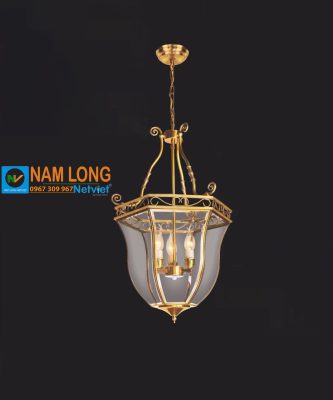 Đèn thả đồng NB316 cao cấp 3 bóng E14