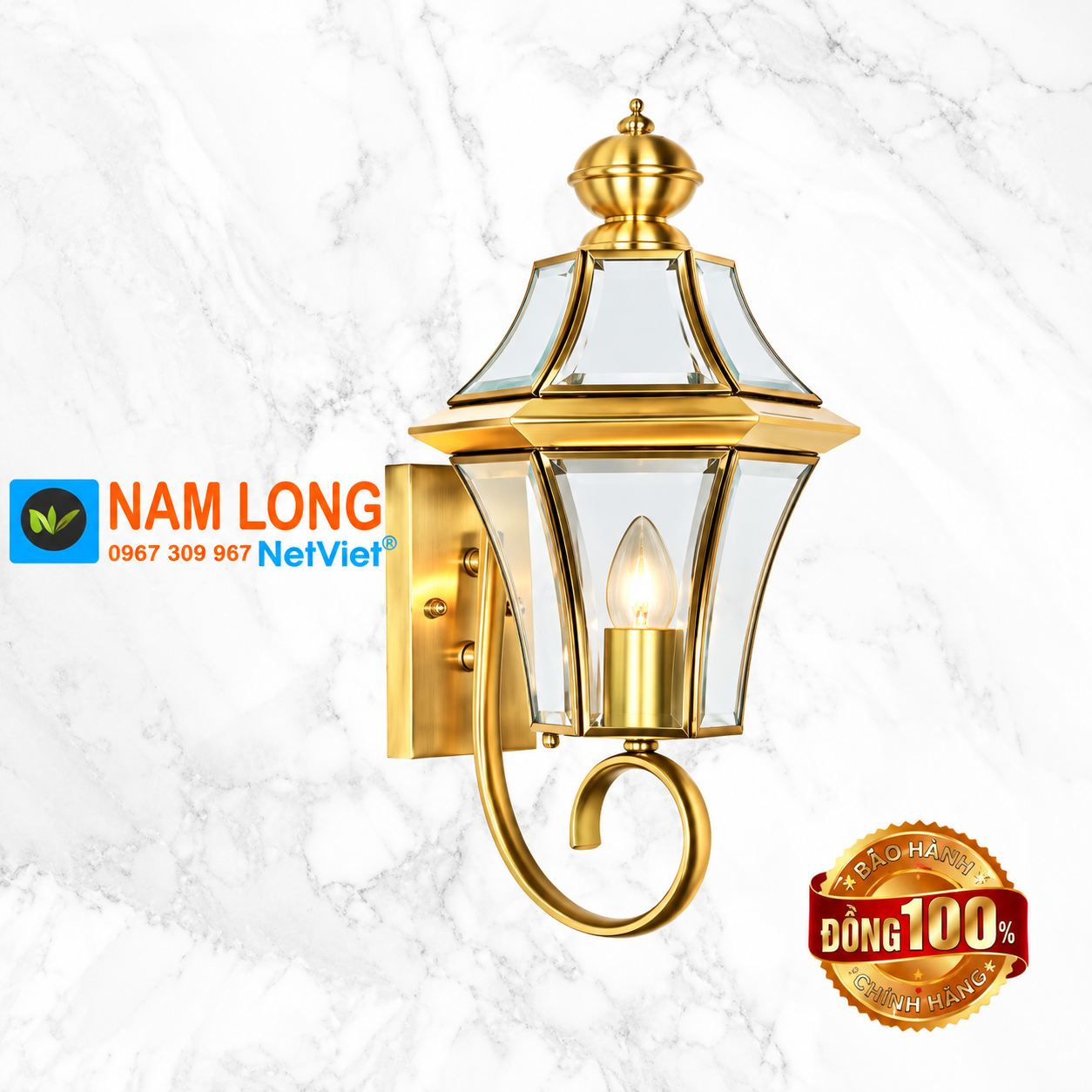 NV0689B đèn vách tường bằng đồng NV0689B