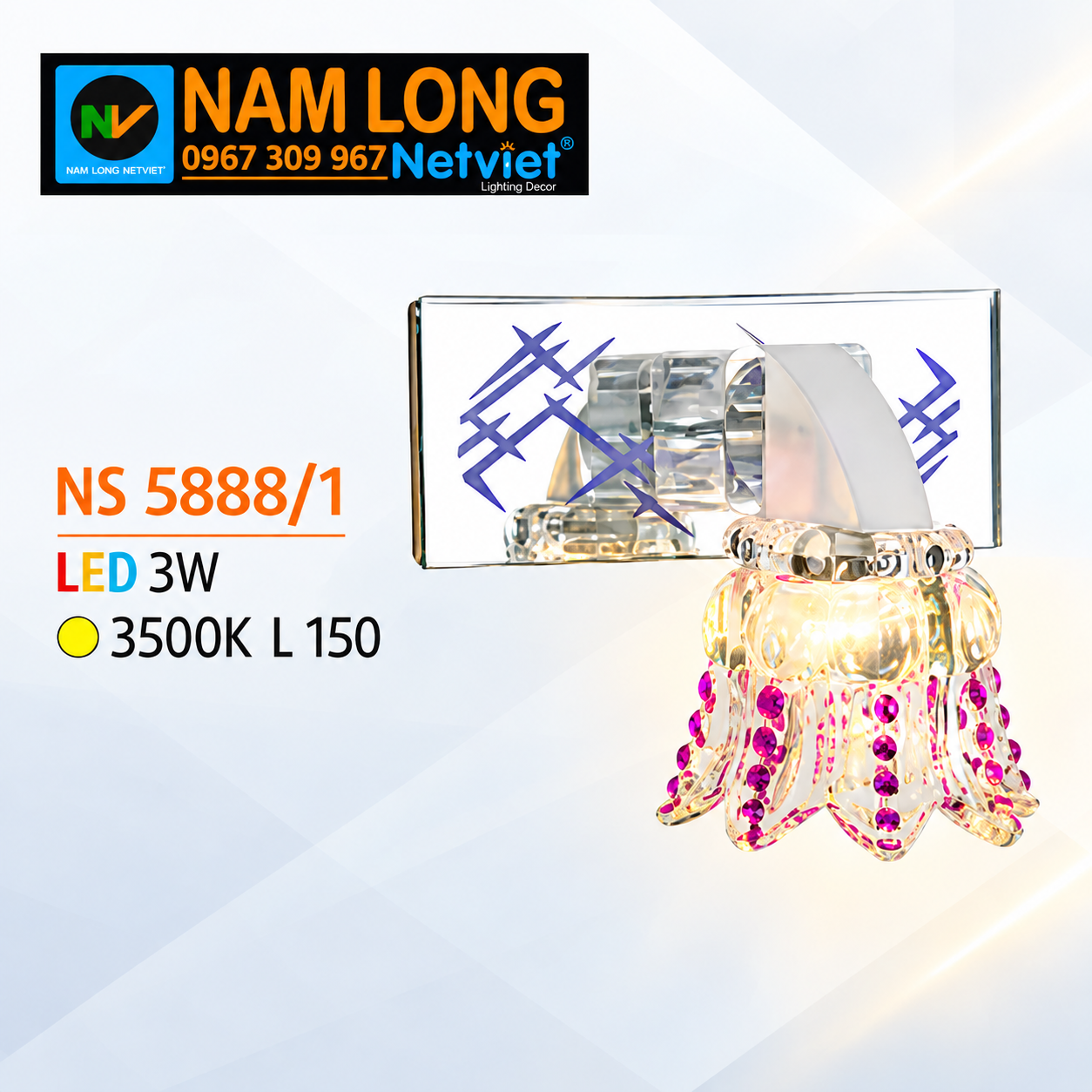 NS5888/1 Đèn soi tranh NS5888/1 LED 3W L150 3500K