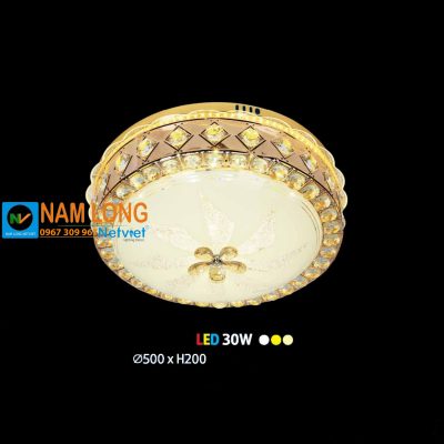 Đèn ốp trần NM247 LED 30W pha lê NamLong NetViet