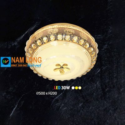 Đèn ốp trần NM248 LED 30W pha lê NamLong NetViet