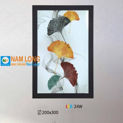 Đèn vách tường LED NV346 24W dạng tranh lá cây nghệ thuật trang trí phòng ngủ NamLong NetViet