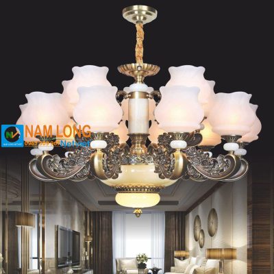 Đèn chùm thủy tinh NC1122/10+5 18 bóng E27 cao cấp