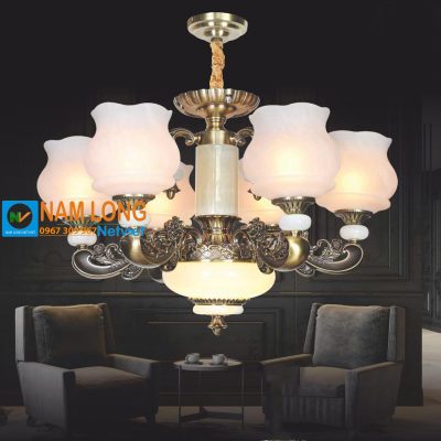Đèn chùm thủy tinh NC1122/8 8 bóng E27 cao cấp