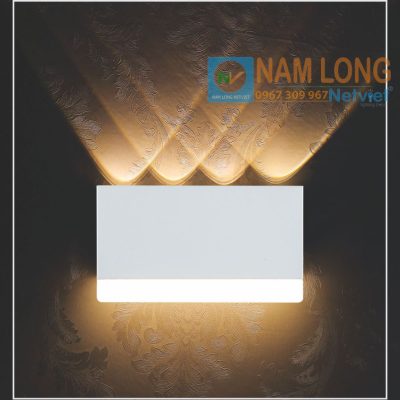 Đèn vách tường LED cầu thang NV980B 8W ánh sáng vàng hắt tường trang trí NamLong NetViet