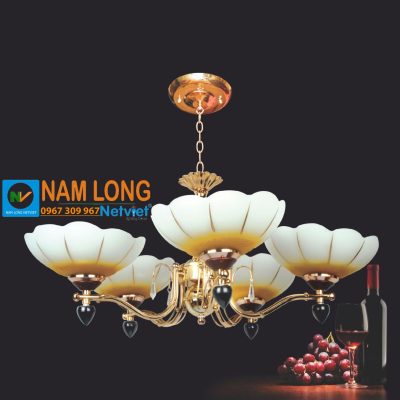 Đèn chùm thủy tinh NC6211/5A NamLong NetViet