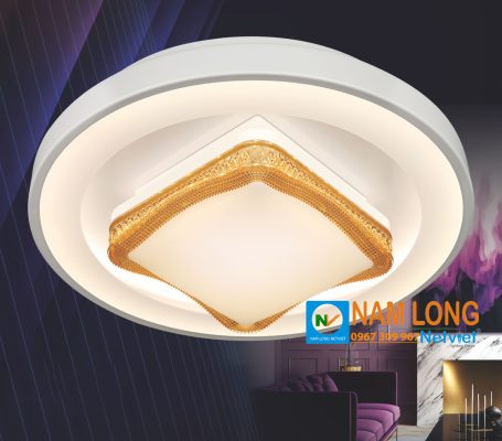 Đèn mâm ốp trần NC057 LED 3 màu NamLong NetViet