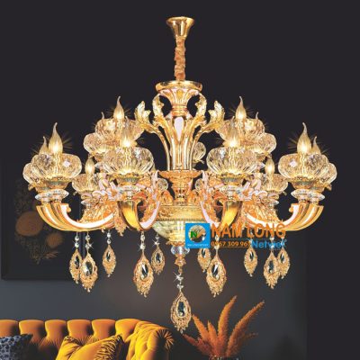 Đèn chùm pha lê nến NC1090/10+5 15 bóng E14