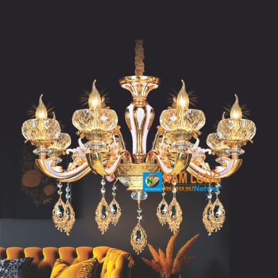 Đèn chùm pha lê nến NC1090/8 8 bóng E14