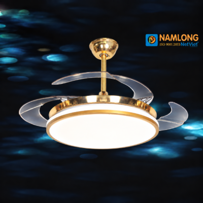 Đèn quạt trần NQ9314 cánh cụp xòe LED 72W