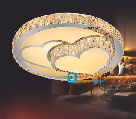 Đèn mâm ốp trần pha lê NC4937 LED 80W 3 màu