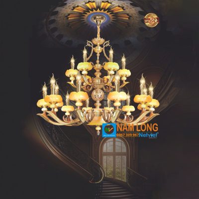 Đèn Chùm Đồng NC6053/12+6 18 Bóng E14