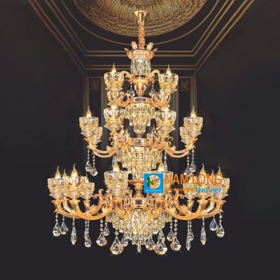 Đèn chùm pha lê nến NC6116/12+8+4 24 bóng E14