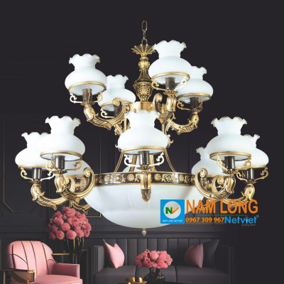 Đèn chùm thủy tinh NC8005/12 15 bóng E27