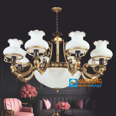 Đèn chùm thủy tinh NC8005/8 11 bóng E27