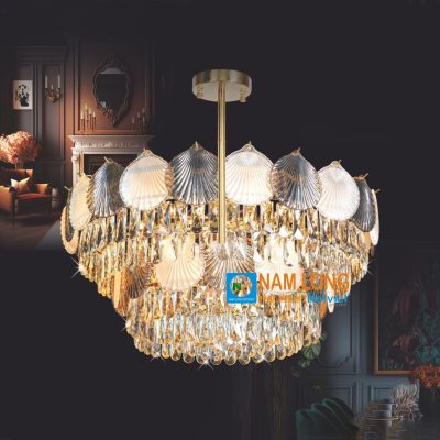 Đèn chùm pha lê NC8804B 12 bóng E14 cao cấp