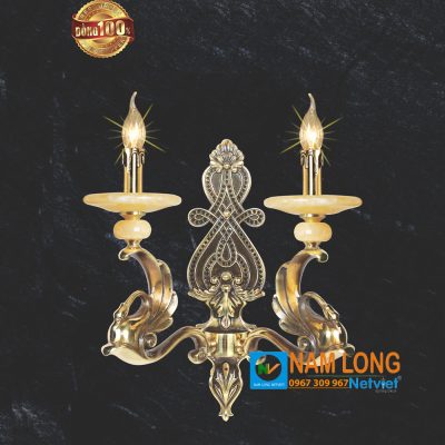 Đèn vách tường đồng NV1113/2 2 bóng E14 cổ điển