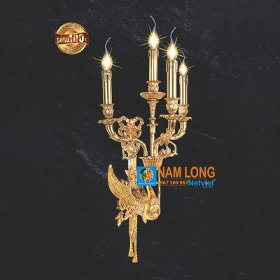 Đèn vách tường đồng NV14111/4 cổ điển 4 bóng