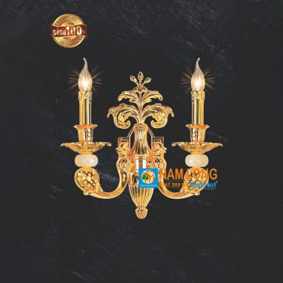 đèn vách tường đồng NV6061/2 cổ điển 2 bóng E14