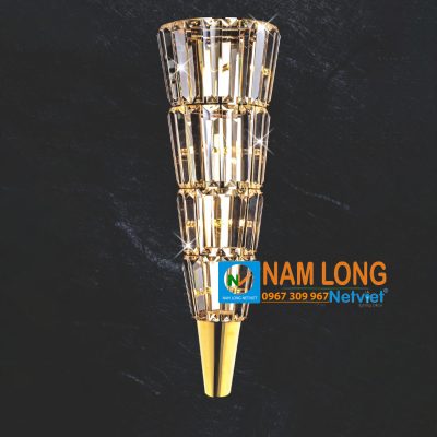 Đèn vách tường hiện đại NV6802B pha lê LED vàng sang trọng