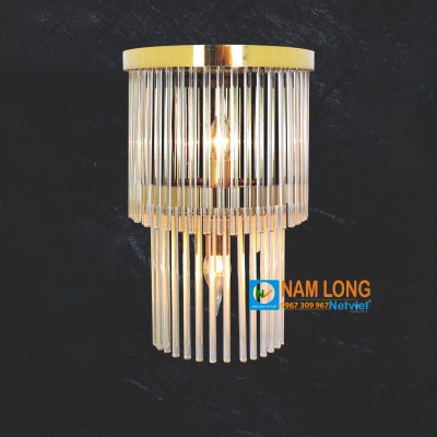 Đèn vách tường hiện đại NV9020 màu vàng chao thủy tinh nhiều tầng