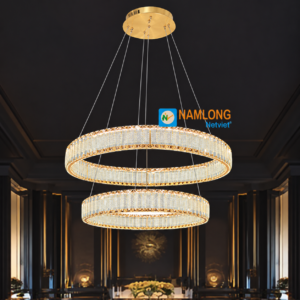 Đèn thả pha lê NB2176A 2 vòng LED 160W