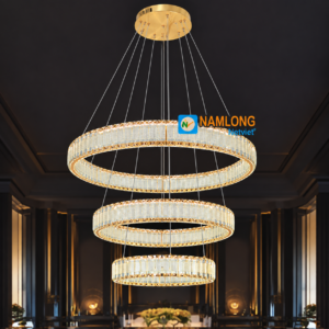 Đèn thả pha lê NB2176B 3 vòng LED 200W