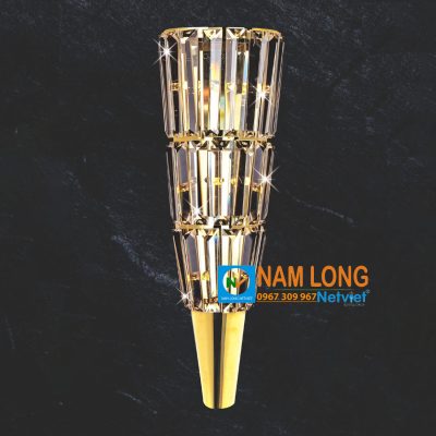 Đèn vách tường hiện đại NV6802A pha lê LED vàng sang trọng