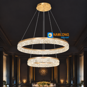 Đèn thả pha lê NB646A 2 tầng LED 160W