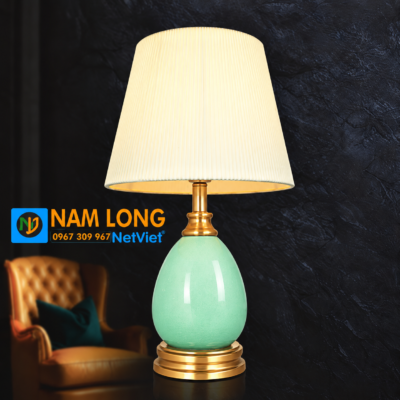 đèn ngủ để bàn NG2084 pha lê gốm sứ